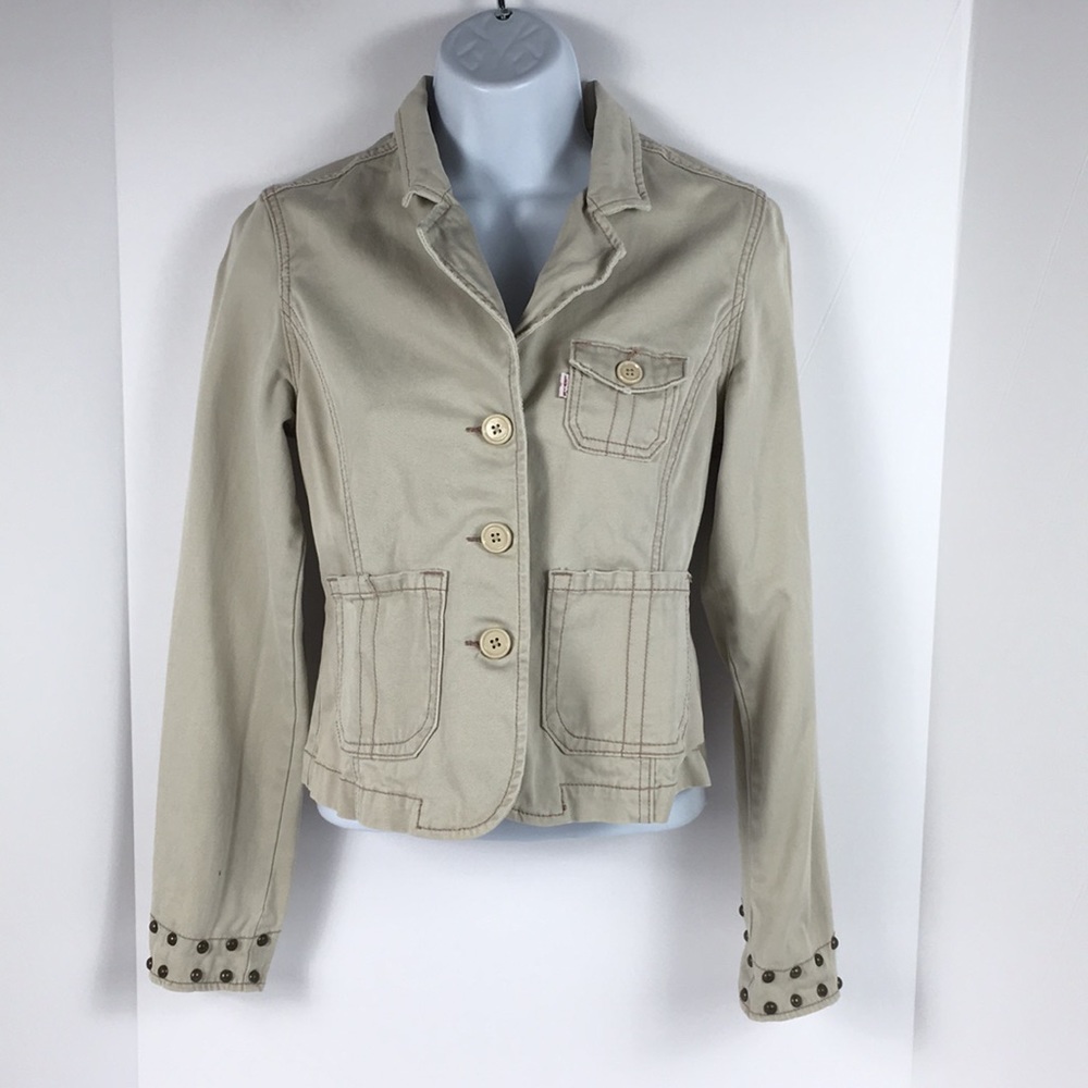Levi’s Tab Twill Khaki Jacket Womens Size Medium